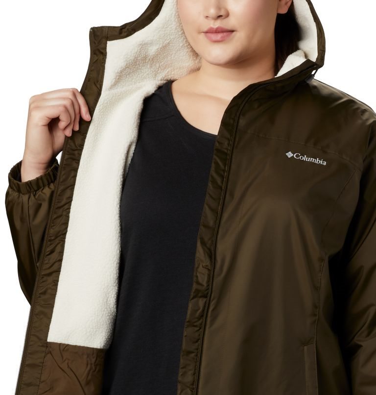 Women's Columbia Switchback Sherpa Lined Jackets Dark Brown | Plus Size CA-O456C